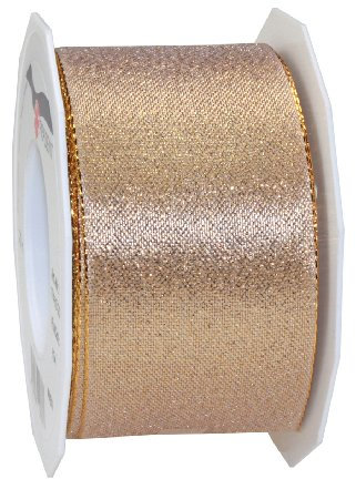 Präsent C.E. Pattberg Wien Geschenkband Gold, 20 m Geschenkband zum Einpacken, 60 mm Breite, Zubehör zum Dekorieren & Basteln, Dekoband für Geschenke
