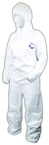 DuPont - TY127SWH2X002500 Tyvek 400 TY127S Disposable Protective Coverall with Respirator-Fit Hood and Elastic Cuff, White, 2X-Large (Pack of 25)