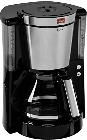 Melitta Look DeLuxe - Filterkaffeemaschine - mit Glaskanne - Tropfstopp - 10 Tassen - Schwarz (1011-06)