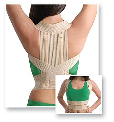 Posture Corrector Elastic Straps Support Ribs Back Holder 2011 Beige M