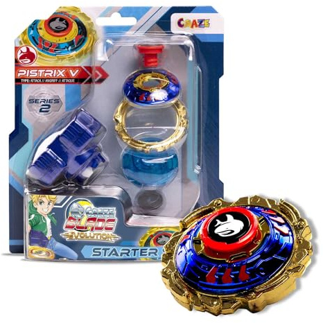 CRAZE Blade Starter Set Serie 2 Pistrix Peonza De Batalla, con Lanzador, para Niños, Multicolor