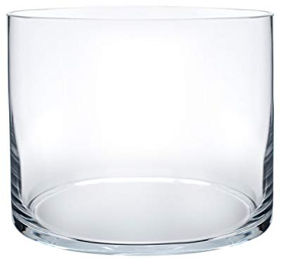 Royal Imports Flower Glass Vase Decorative Centerpiece for Home or Wedding - Cylinder Shape, 6 Tall, 6 Opening, Clear