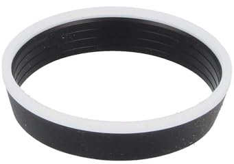 tecuro - Wedge seal for sink siphons and with pipe diameter 40 mm, height 9 mm, with retaining ring, black/white - 89081