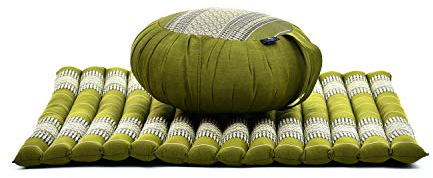 Leewadee Set Meditazione Zafu & Zabuton 70 x 70 cm - Kapok Cuscino Yoga Zen Zazen Lotus