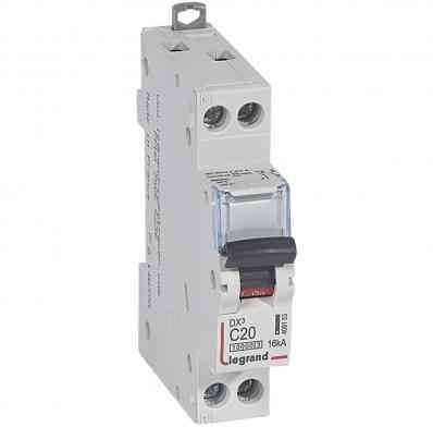 Disjoncteur DX³ 10000-16kA - U+N 230V~ 20A - courbe C - 1 module