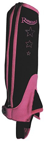 Rhinegold - Ghette Sintetiche per Bambini, Misura XL, Colore: Rosa