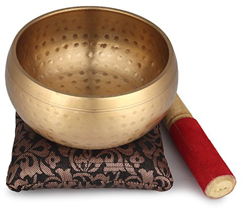 Zap Impex ® Cuenco tibetano de latón martillado a mano, para meditación tibetana, yoga, 5,5 pulgadas