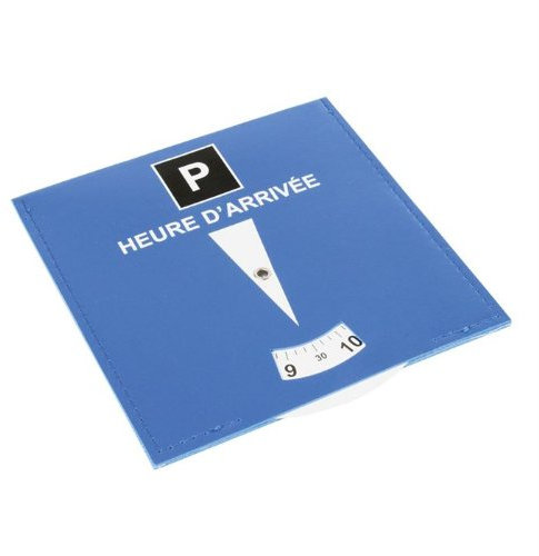 Disque bleu de stationnement obligatoire en zone de parking gratuite bleue