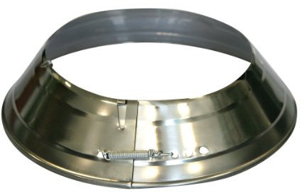 Kamino-Flam Adjustable Stove Pipe Rosette Ø 135 - 165 mm, Chimney Rosette, Galvanised Steel Rosette Collar for Multifuel Wood Burning Stoves, Fireplace Rosette, Silver