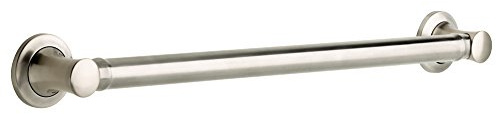 Delta Carlisle (1-Pack) 24' Shower Grab Bar Seniors ADA Compliant Satin Nickel Bathroom Safety Handle for Shower, Bathtub | Wall Mounted 450 lb Capacity Balance Assist, Grip DCL5924-BN