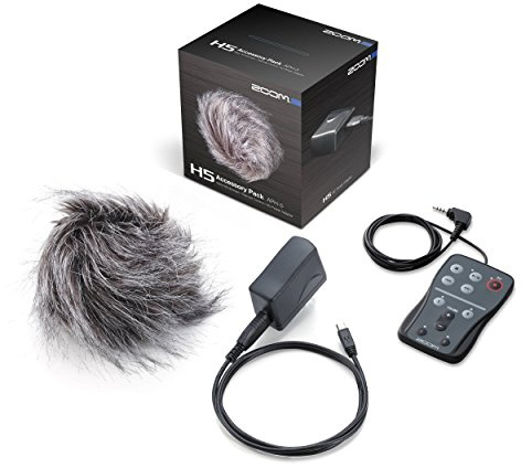 ZOOM APH-5 Zubehörpaket für Zoom H5 – Komplettset mit Windschutz, Fernbedienung & Netzteil – Ideal für Mobile Audioaufnahmen – EU-Version – Schwarz