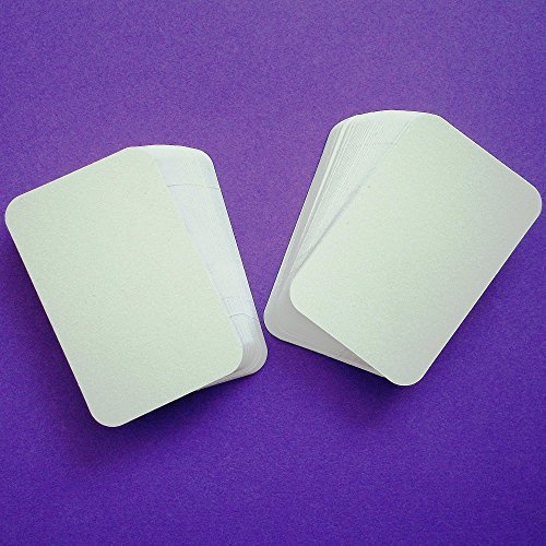100 X White Rounded Corner Blank Business Cards - 250gsm Card - UK Card Crafts