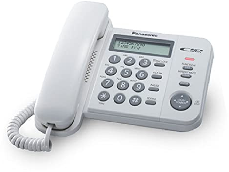 Panasonic KX-TS560EX1W telephone - telephones (LCD, AA, 190 x 95 x 196 mm)