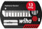 Wiha Bit Set FlipSelector 13 teilig I mit Gürtelclip I Standard 25 mm TORX® I magnetischer Bithalter I Öffnen per Knopfdruck I 1/4 Zoll C6,3 (39056)