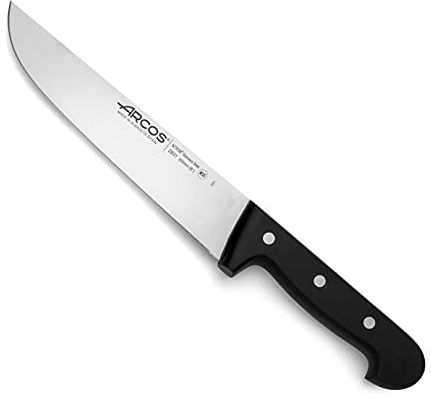 Arcos Couteau de Boucher Professionnel - Lame Inox NITRUM 20 cm - Manche Résistant POM - Coupe Précise et Durable - Série Universelle