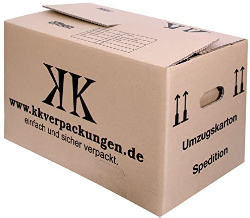 10x Profi Umzugskartons Midori XXL 660 x 360 x 405mm 50Kg Belastbarkeit 2-WELLIG