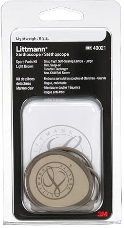 Littmann 3M Lightweight II S.E. 40021, Kit de piezas repuesto para fonendoscopios, color Marrón Claro