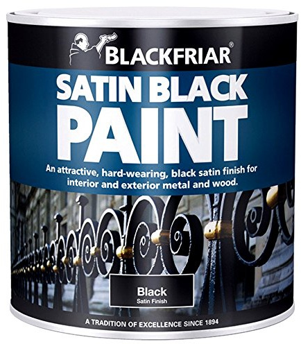 Blackfriar Wood and Metal Satin Black Paint 500 millilitres
