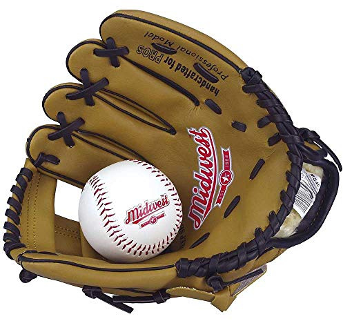 10 Baseball Glove Vinyl Ball Kids Starter Set
