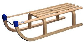 SCHLITTEN DAVOS 100CM blaue Kappen