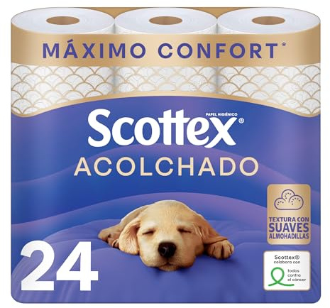 Scottex Acolchado Papel Higiénico Seco 24 rollos