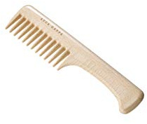 Acca Kappa Beech Wood Coarse Tooth Comb with Handle