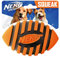 Hasbro Nerf Dog Rubber Football Dog Toy with Spiral Squeaker, Lightweight, Durable and Water Resistant, 5 Inch Diameter for Medium/Large Breeds, Single Unit, Orange (8915)