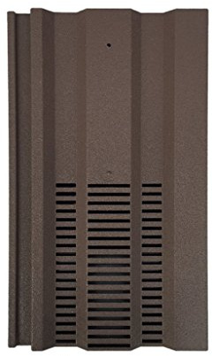 Roof Tile Vent for Marley Ludlow Plus/Redland 49 / Sandtoft Standard Pattern with Flexi Pipe Adaptor (Brown - Sanded)
