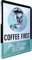 Nostalgic-Art Retro Blechpostkarte, 10 x 14 cm, Coffee First – Geschenk-Idee für Kaffee-Fans, Postkarte aus Metall, Mini-Blechschild als Grußkarte, Kaffee-Deko