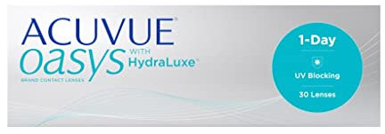 ACUVUE OASYS 1-Day con tecnologia HydraLuxe, Lenti a contatto giornaliere; Visione chiara e nitida e comfort elevato; Protezione UV;-5.00 diottrie; BC 9.0; DIA 14.30; 30 lenti