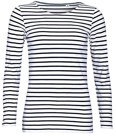 SOLS - Marine - Maglietta maniche lunghe a righe - Donna