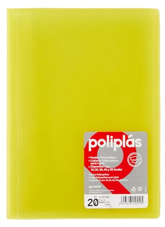 Visitenkartenbuch poliplás lichtdurchlässig A4 gelb 20 Hüllen