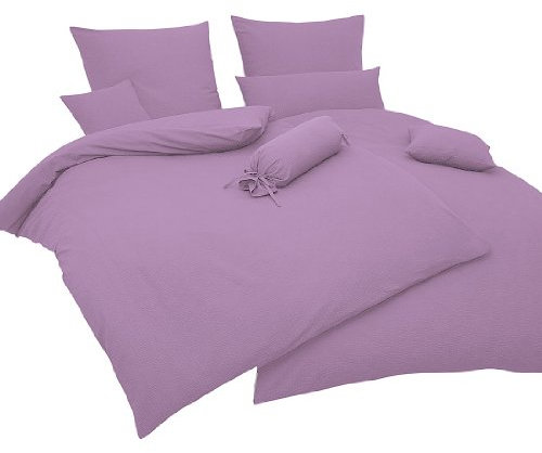 Janine Mako Soft Seersucker Bed Linen (200/220 Lilac