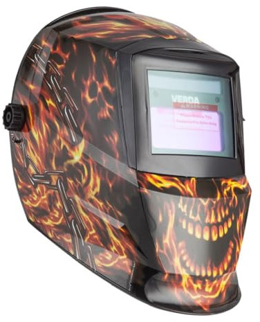 Automatik Schweißhelm Automatische Verdunkelung Schweißmaske + Solarzellen, Schweißschirm mit großem Sichtfeld, für MIG MAG WIG und Lichtbogenschweißen, DIN 9-13