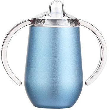 powers 10 Unzen Baby Sippy Cup Edelstahl Baby Schnabeltasse Mit Griff, Doppelschicht Kinder Becher Becher?Vakuumisolierung, Wärmeschutz Und Haltbarkeit Für Zuhause, Strand, Camping, Wandern, Picknick