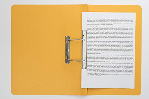 Exacompta - Ref 3006Z - Europa - Spiral File, 350 x 250mm, 300 Micron Hardwearing Mottled Pressboard, Holds 150 Sheets of A4 Paper, Spring Mechanism - Yellow, Pack of 25