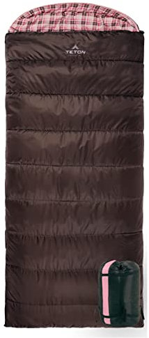 Teton Celsius Regular, 0 Degree Sleeping Bag, All Weather Bag for Adults and Kids Camping Made Easy and Warm Compression Sack Included