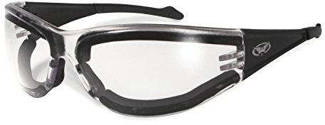 Global Vision Eyewear Full Throttle Plus Anti-Fog Safety Glasses with Neoprene Foam, Clear Lens