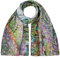 VON LILIENFELD Schal Damen 100% Seide Claude Monet: Der Garten Kunst Motiv Halstuch Seidenschal Seidentuch Kanten handgerollt 172 x 42 cm