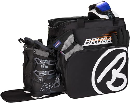 Brubaker 'Super Champion' Borsa Porta Sci/Scarponi con Scomparto Casco - Colore Nero Arancione