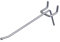 Gerso Lot de 100 crochets simples pour parois trouées galvanisé longueur = 15 cm