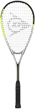 DUNLOP Sports Hyperlite TI 4.0 Squash Racket, silver/lime/black, f/s, K-REY-773335