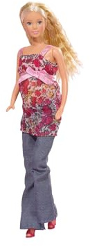 Simba- Steffi Love Embarazada- Muñeca de 29 cm Embarazada con Bebé de 4 cm, Ropa de Premamá y Accesorios. A Partir de 3 años. (105734000)