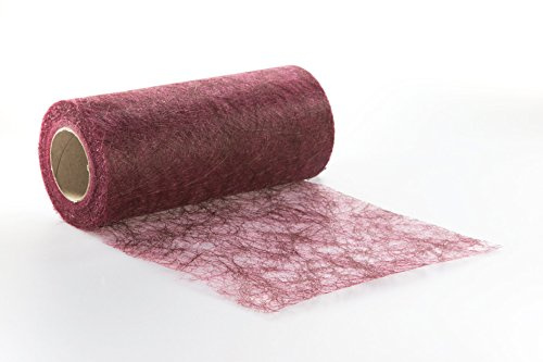 25m Sizoflor ® Original Tischband Tischläufer 20cm, Farbe:Bordeaux