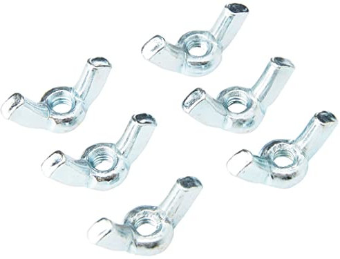 Merriway BH02777 - Tuerca De Mariposa M4, Galvanizado Brillante (Paquete De 25)