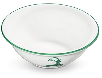 GMUNDNER KERAMIK Salatschüssel Füllmenge : 0.5 Liter grüner Hirsch Geschirr, handgemacht in Österreich