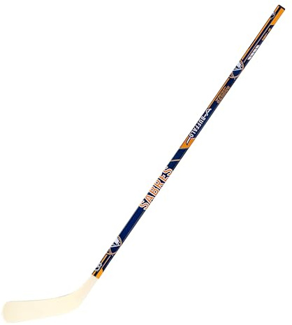Franklin Sports NHL Buffalo Sabres Street Hockey Stick - 48 Fused Wood Stick w/ABS Blade - Left Shot - Ball Hockey