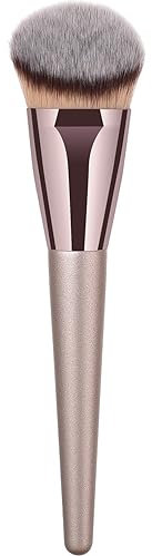 Pinceau à maquillage LyDia® plat, biseauté et épais - Pour fard à joues, poudre libre, fond de teint liquide, contour de visage