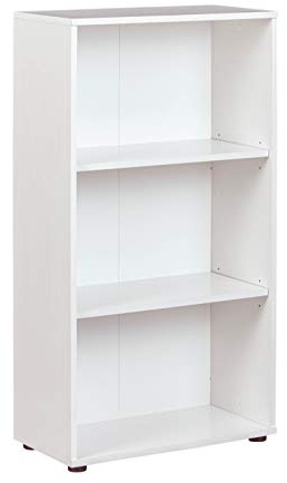 Inter Link Libreria Scaffale 3 nicchie Ripiano regolabile in altezza Per ufficio soggiorno ingresso Arco 2 Dimensioni in cm P 30 x L 60 x H 110 Colore bianco