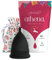 Menstruationstasse Größe 1 (klein) für leichte Blutung | 12 Stunden Schutz | wiederverwendbarer Menstruationsbecher | Menstruations Cup (Modell 1, schwarz) von ATHENA Cup